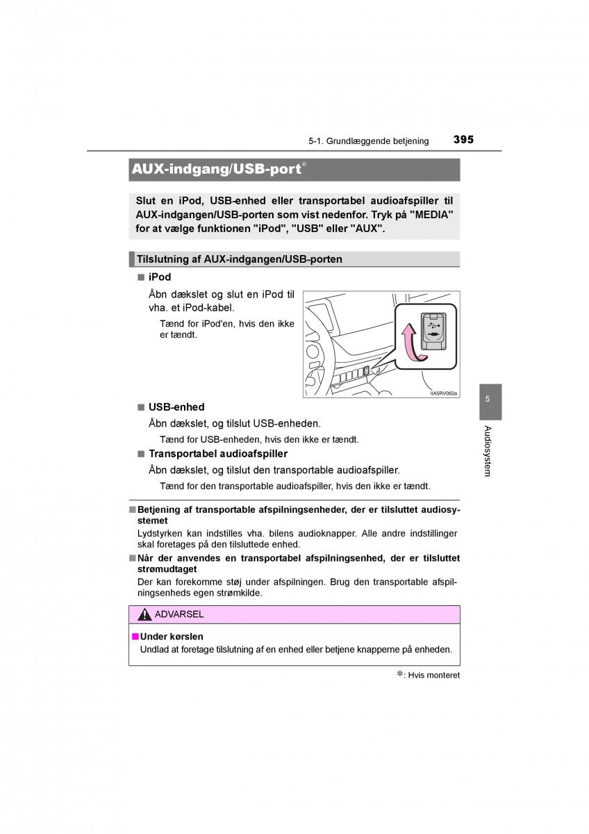 Toyota RAV4 IV 4 Bilens instruktionsbog / page 395