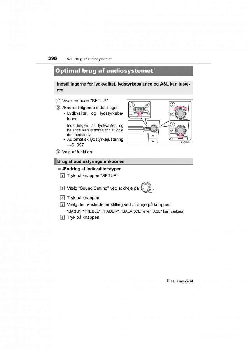 Toyota RAV4 IV 4 Bilens instruktionsbog / page 396