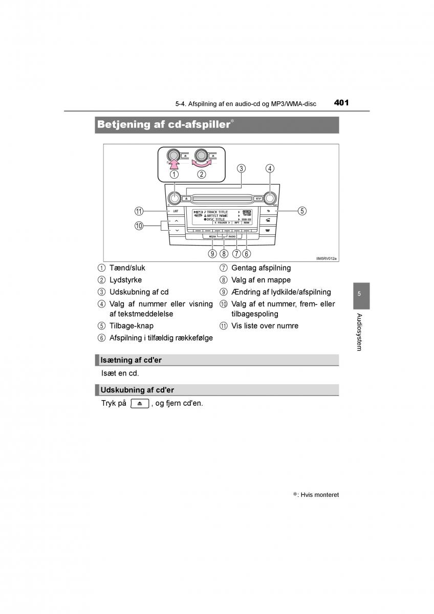 Toyota RAV4 IV 4 Bilens instruktionsbog / page 401