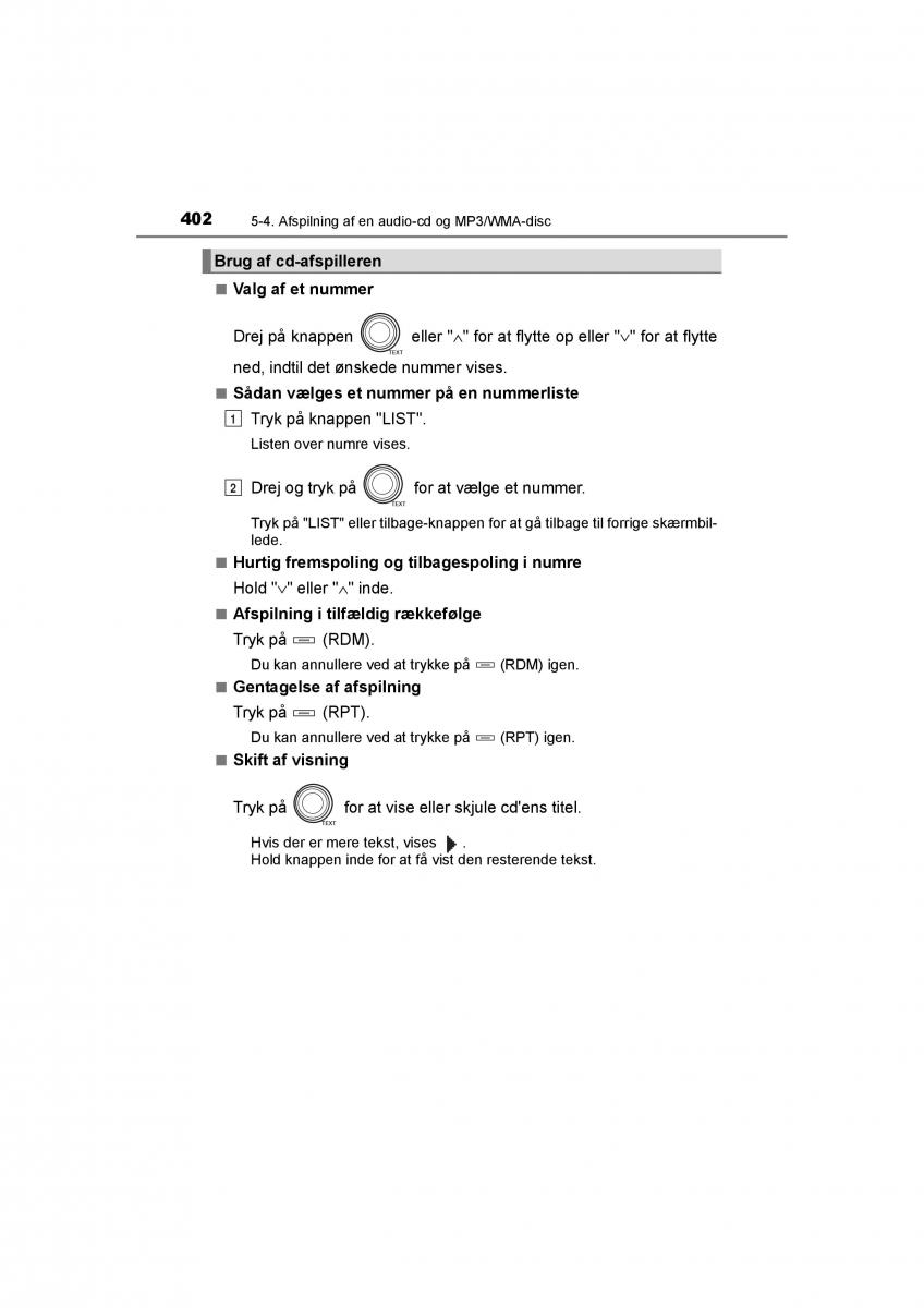 Toyota RAV4 IV 4 Bilens instruktionsbog / page 402