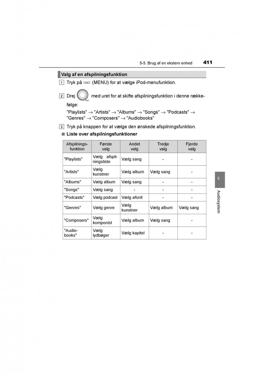 Toyota RAV4 IV 4 Bilens instruktionsbog / page 411