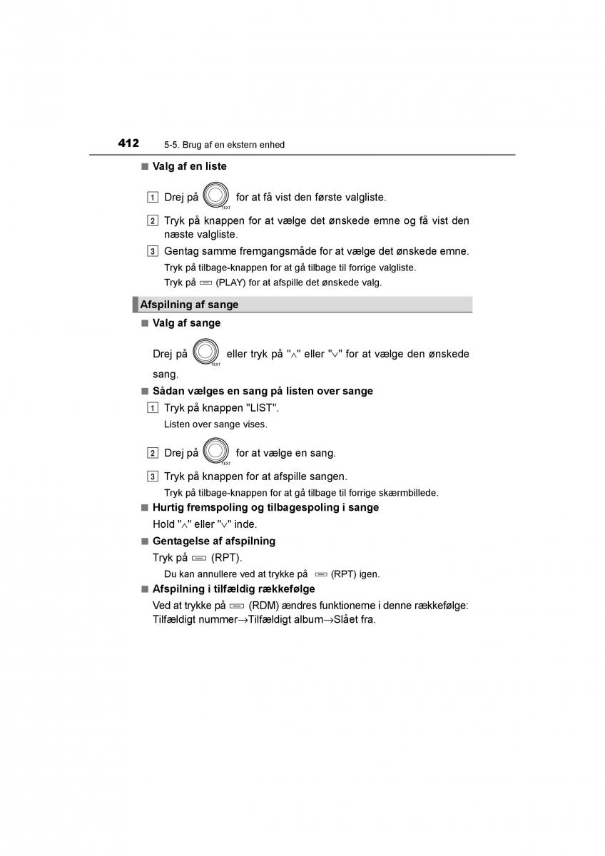 Toyota RAV4 IV 4 Bilens instruktionsbog / page 412