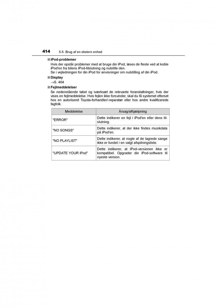 Toyota RAV4 IV 4 Bilens instruktionsbog / page 414