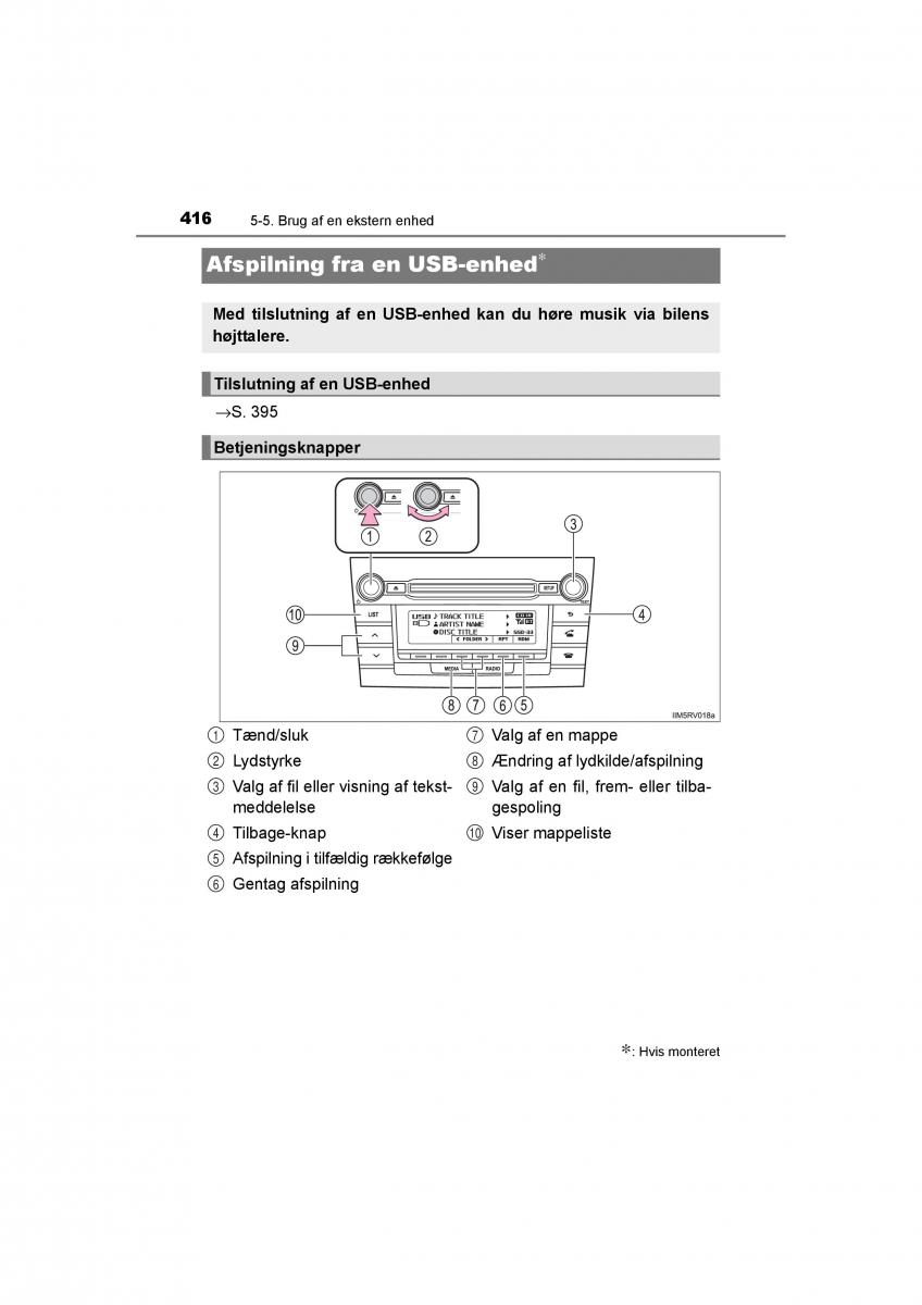 Toyota RAV4 IV 4 Bilens instruktionsbog / page 416