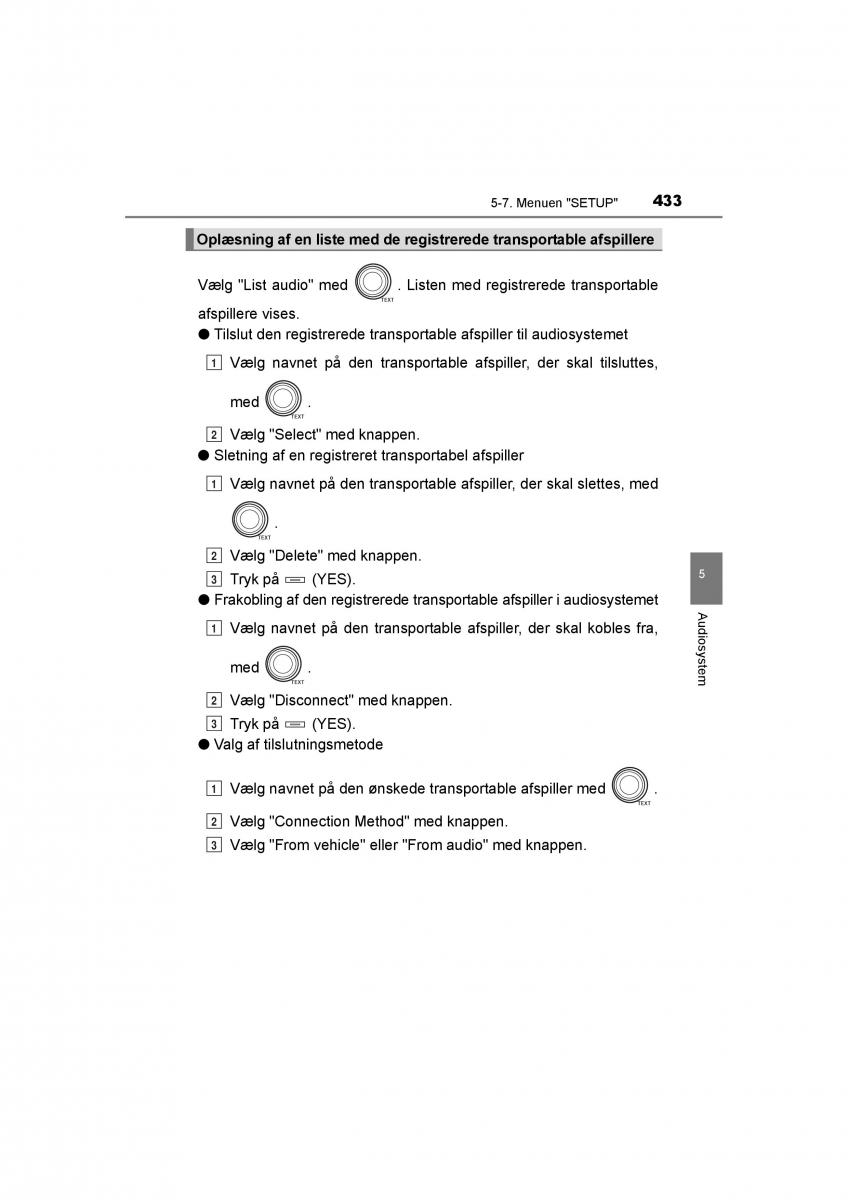 Toyota RAV4 IV 4 Bilens instruktionsbog / page 433