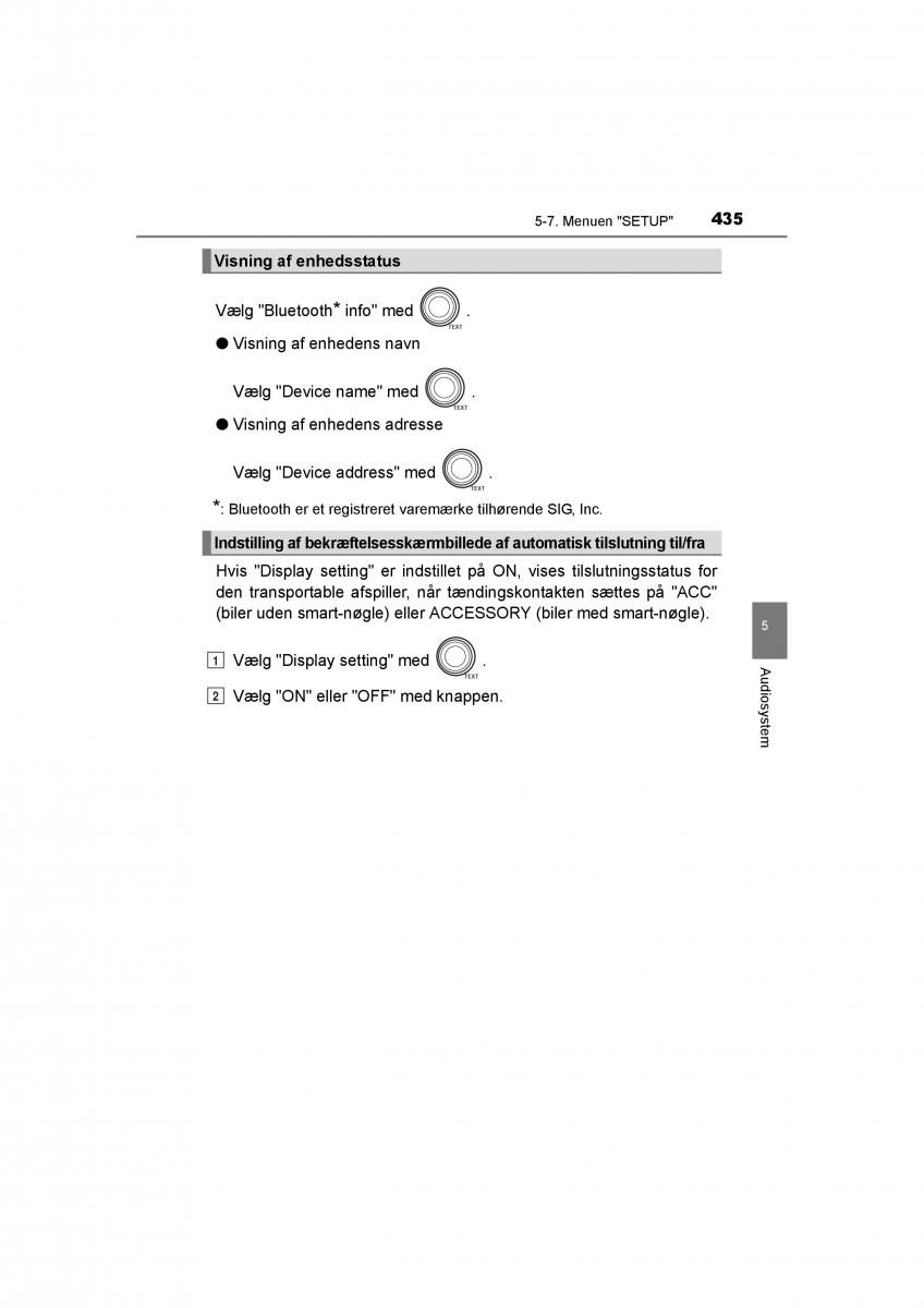 Toyota RAV4 IV 4 Bilens instruktionsbog / page 435