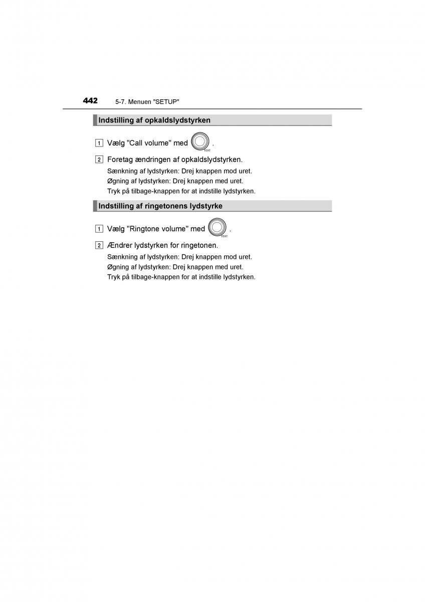 Toyota RAV4 IV 4 Bilens instruktionsbog / page 442