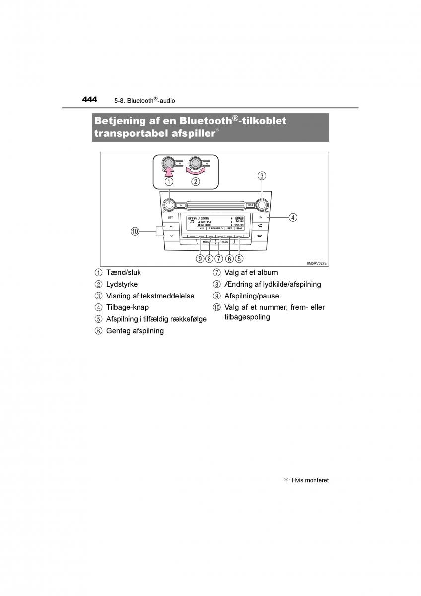 Toyota RAV4 IV 4 Bilens instruktionsbog / page 444