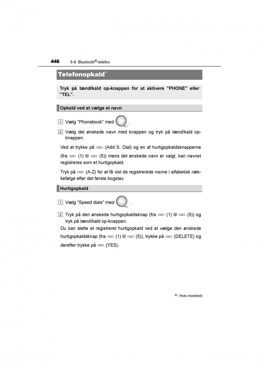 Toyota RAV4 IV 4 Bilens instruktionsbog / page 446