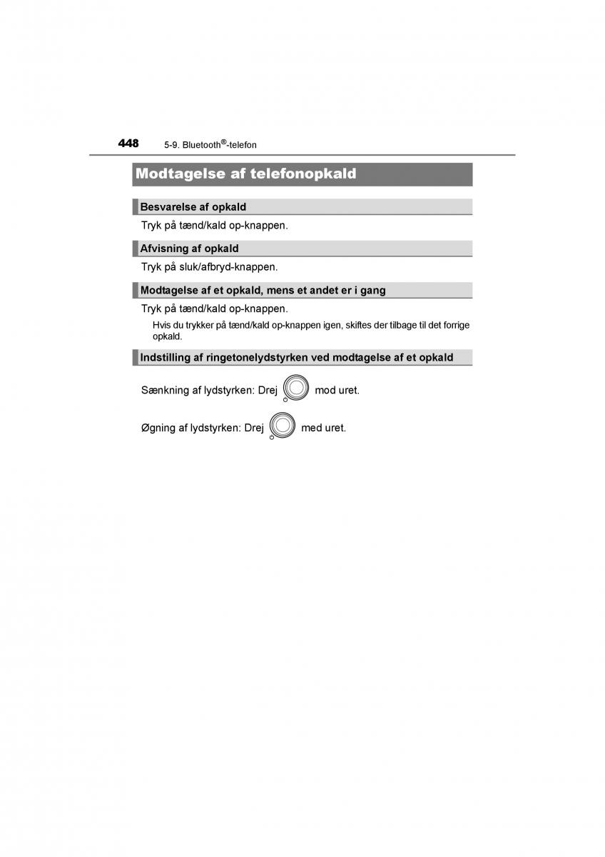 Toyota RAV4 IV 4 Bilens instruktionsbog / page 448