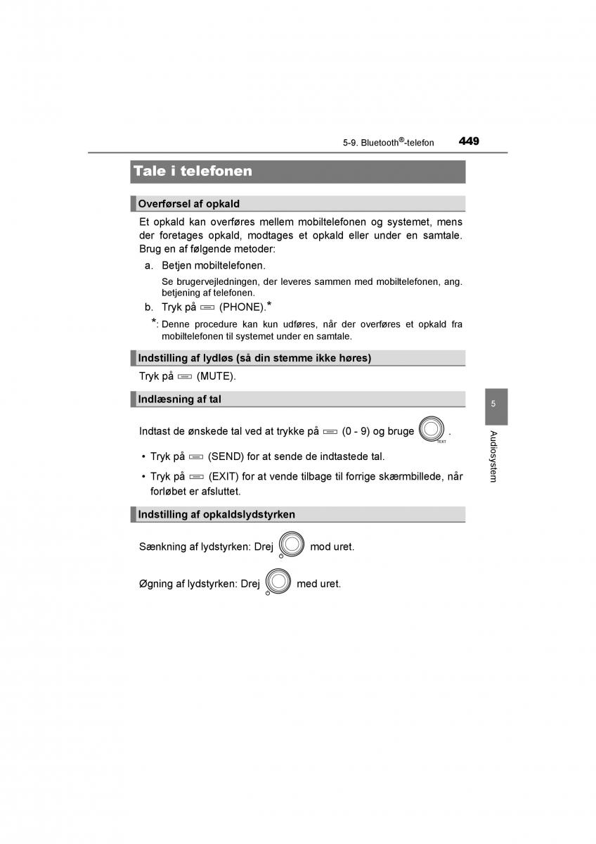 Toyota RAV4 IV 4 Bilens instruktionsbog / page 449