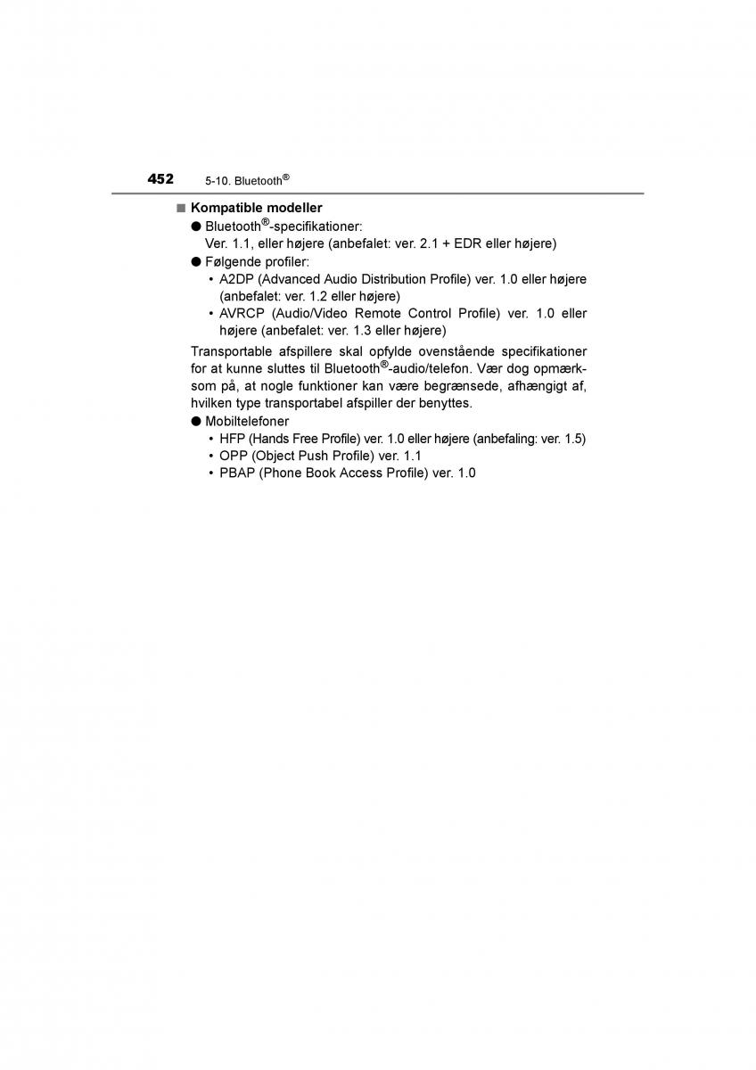 Toyota RAV4 IV 4 Bilens instruktionsbog / page 452