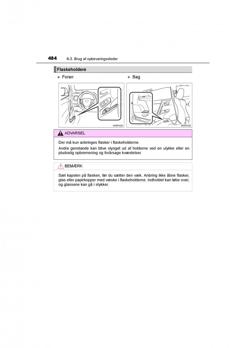 Toyota RAV4 IV 4 Bilens instruktionsbog / page 484