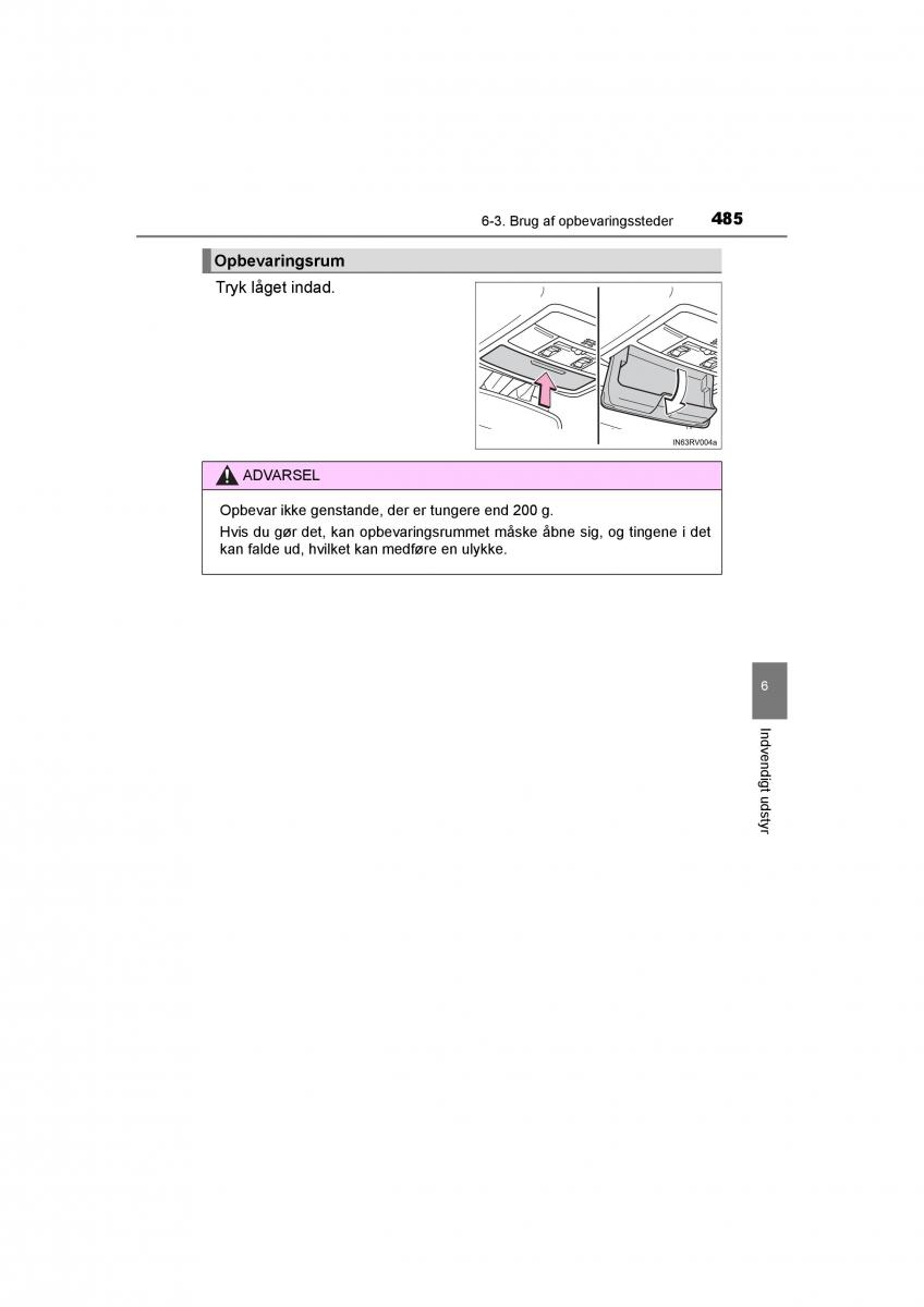 Toyota RAV4 IV 4 Bilens instruktionsbog / page 485