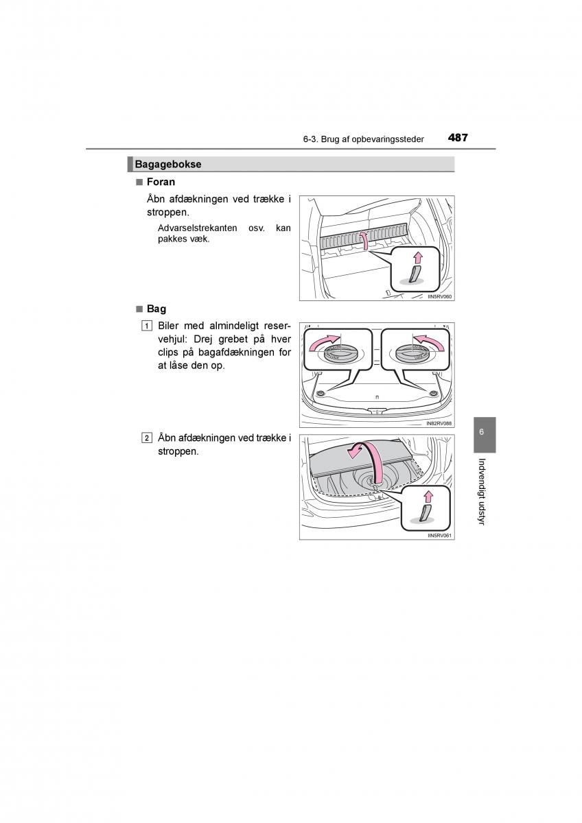 Toyota RAV4 IV 4 Bilens instruktionsbog / page 487