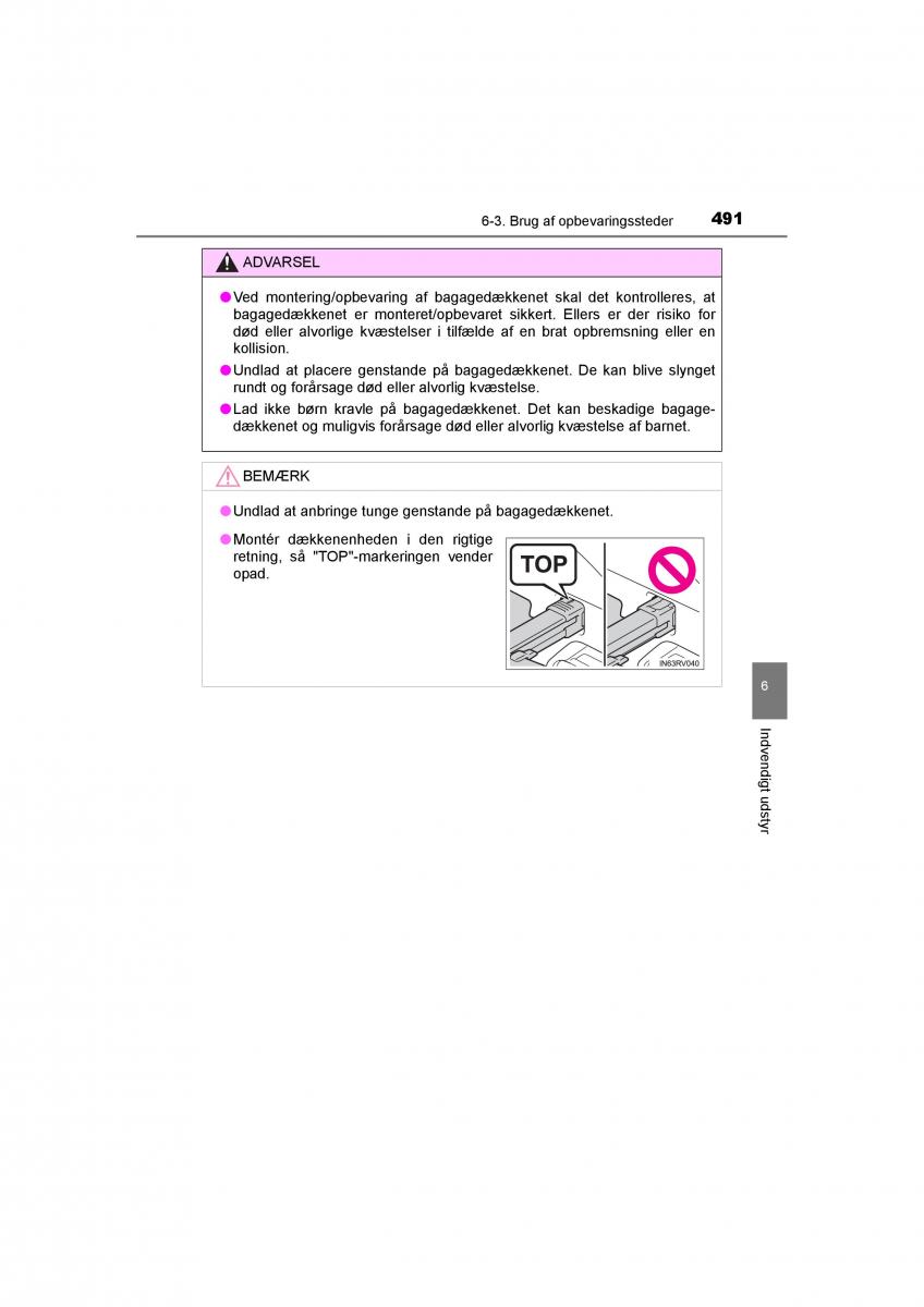 Toyota RAV4 IV 4 Bilens instruktionsbog / page 491