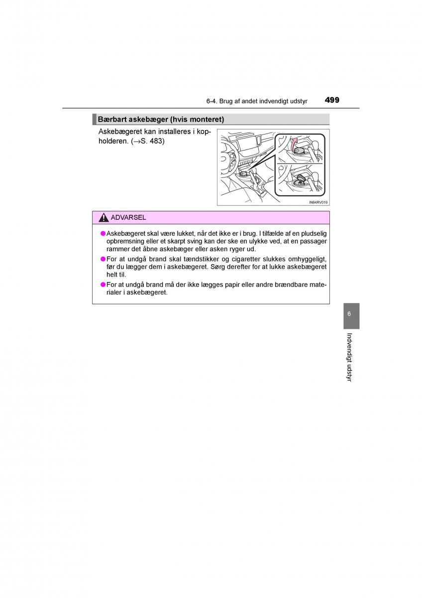 Toyota RAV4 IV 4 Bilens instruktionsbog / page 499