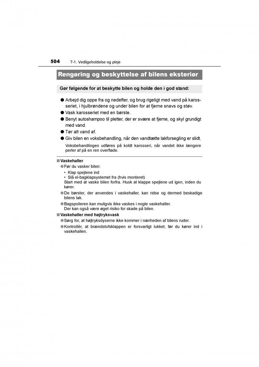 Toyota RAV4 IV 4 Bilens instruktionsbog / page 504