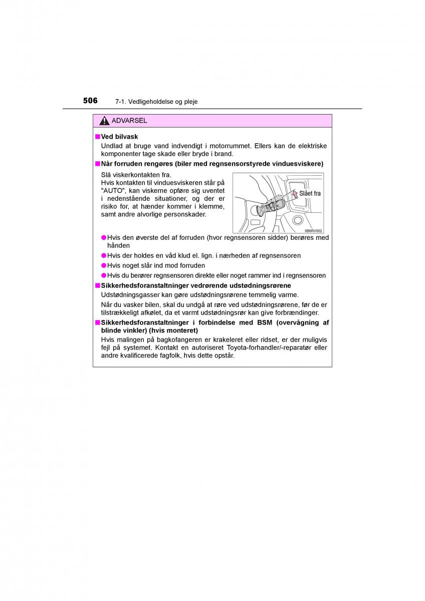 Toyota RAV4 IV 4 Bilens instruktionsbog / page 506