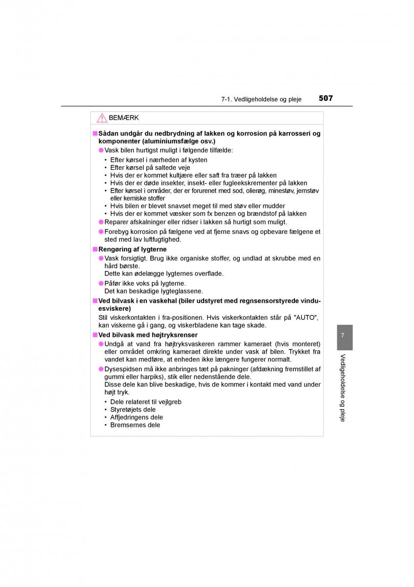 Toyota RAV4 IV 4 Bilens instruktionsbog / page 507