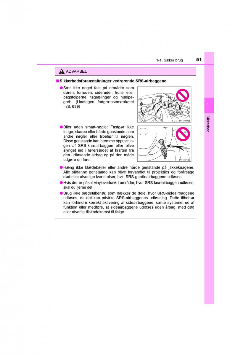 Toyota RAV4 IV 4 Bilens instruktionsbog / page 51