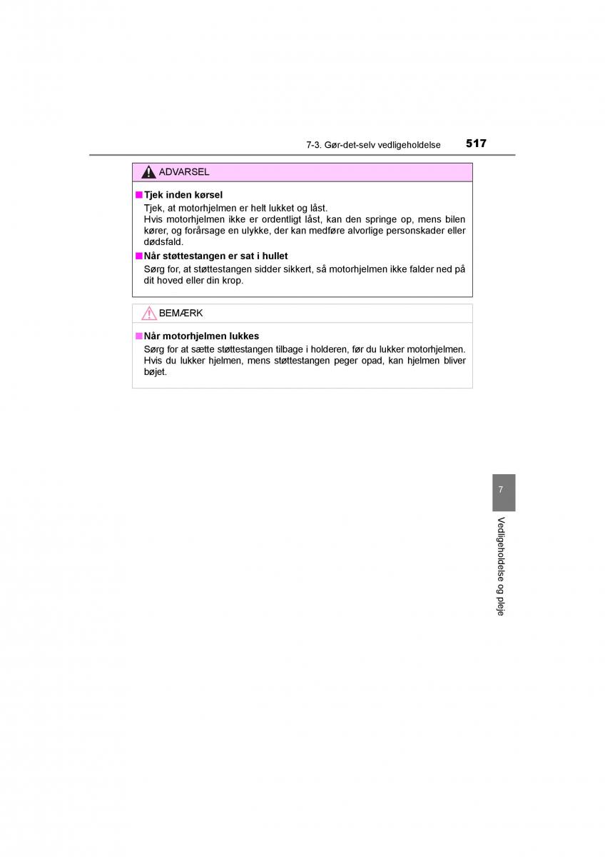 Toyota RAV4 IV 4 Bilens instruktionsbog / page 517