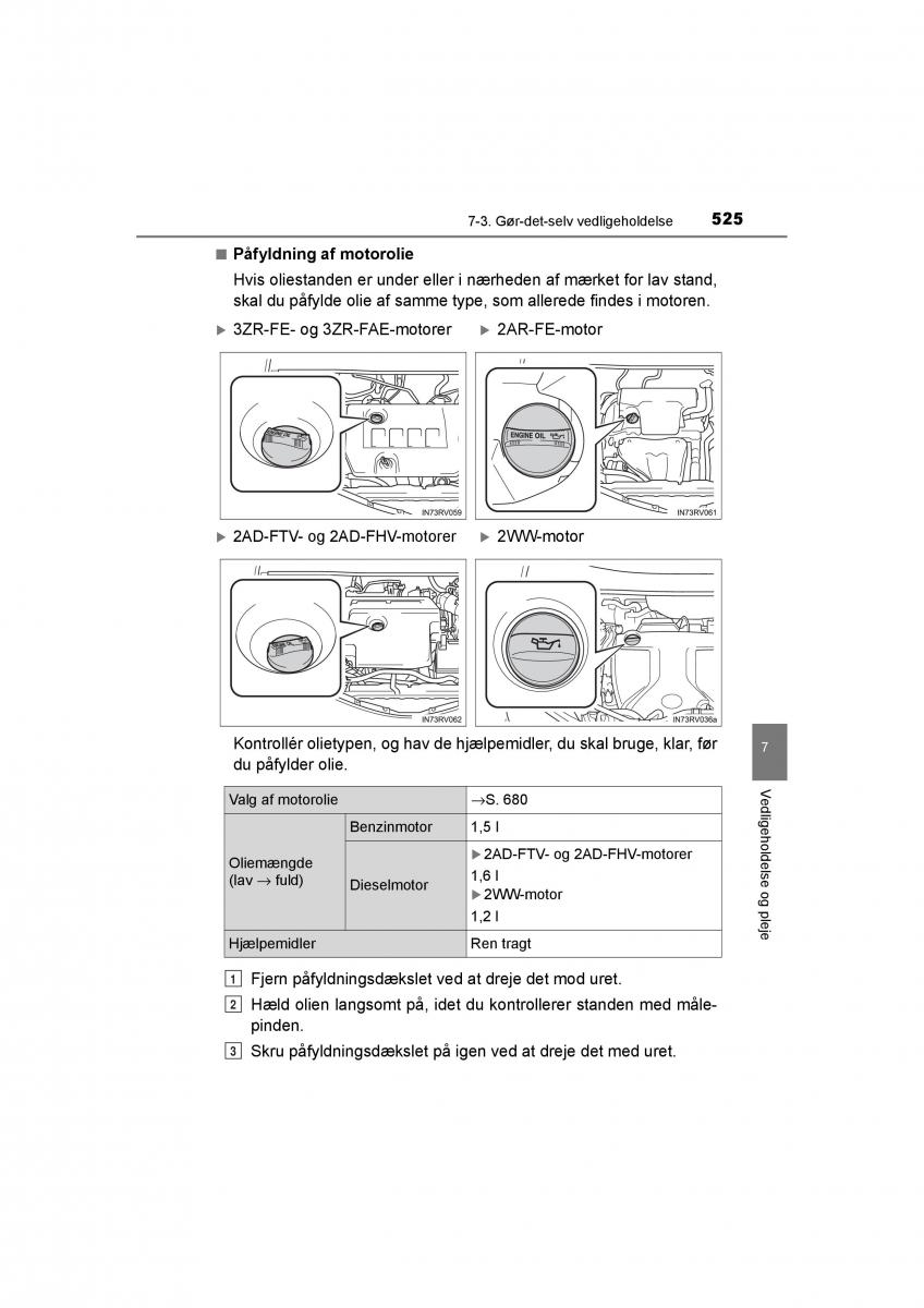 Toyota RAV4 IV 4 Bilens instruktionsbog / page 525