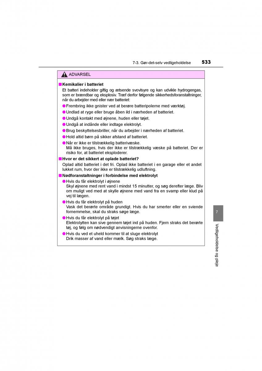 Toyota RAV4 IV 4 Bilens instruktionsbog / page 533