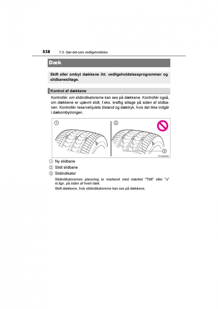 Toyota RAV4 IV 4 Bilens instruktionsbog / page 538