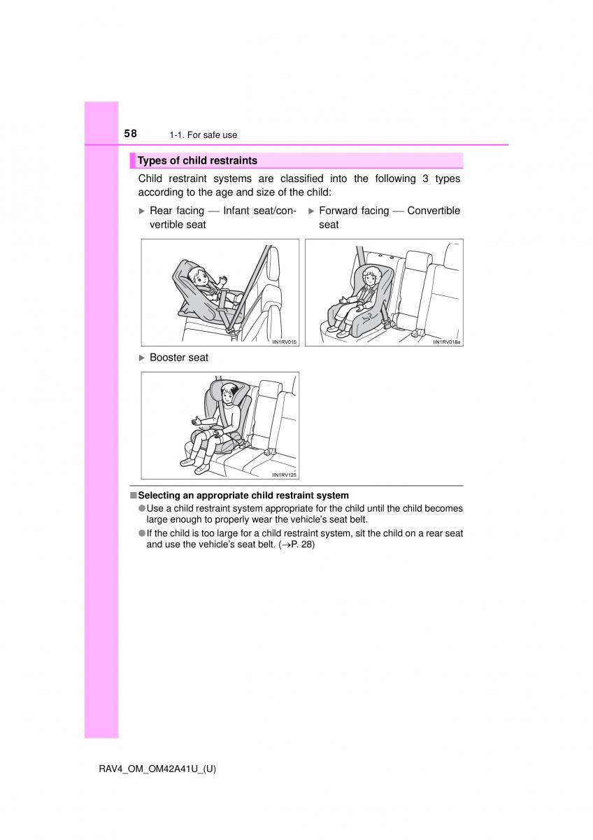 Toyota RAV4 IV 4 owners manual / page 58