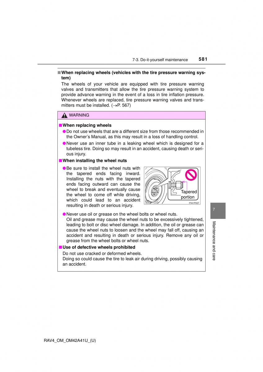 Toyota RAV4 IV 4 owners manual / page 581