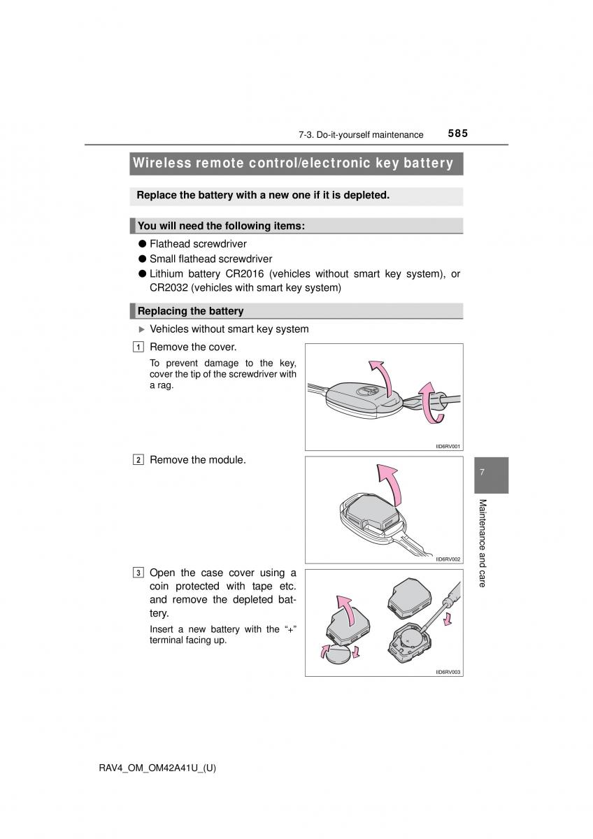 Toyota RAV4 IV 4 owners manual / page 585