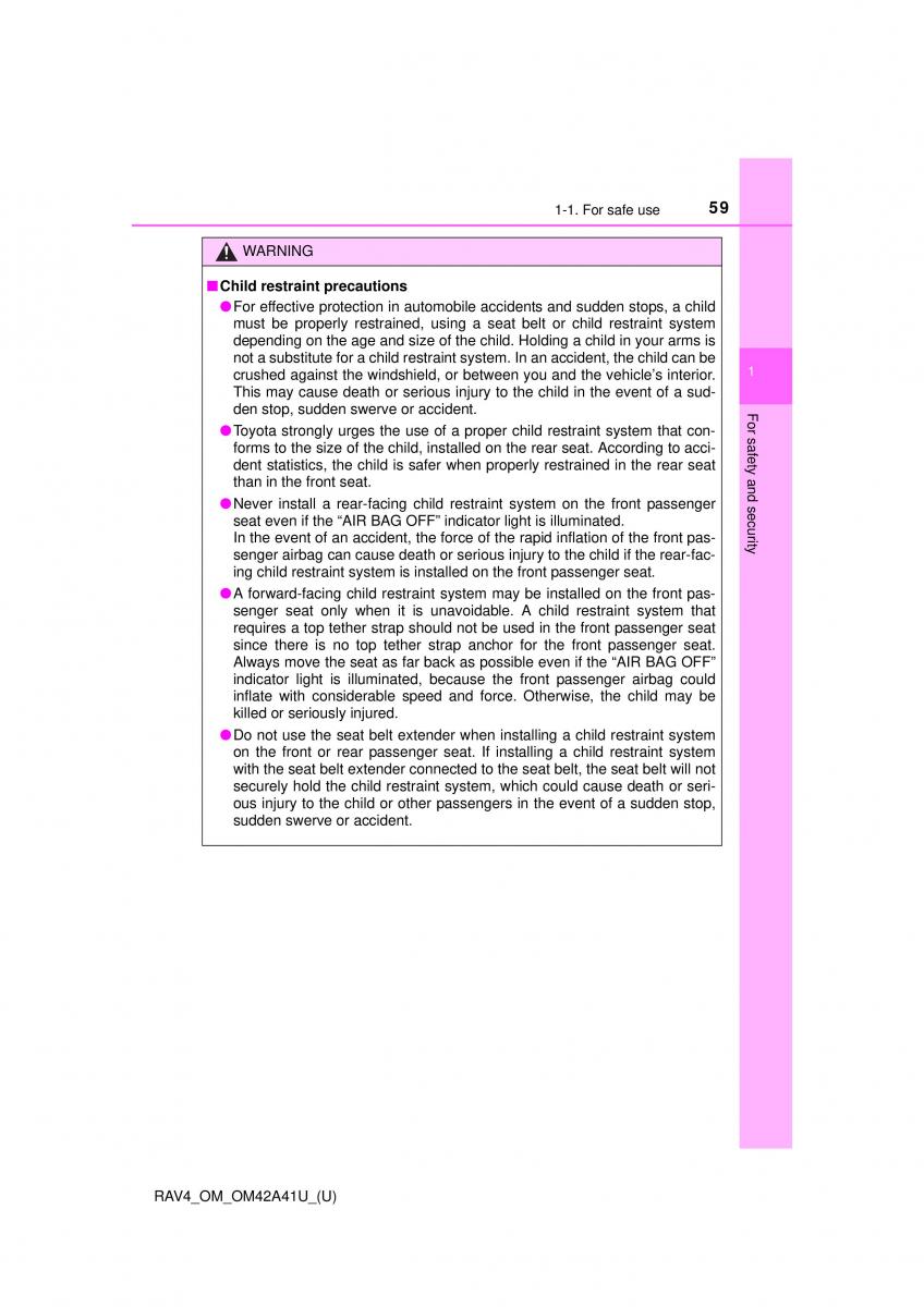 Toyota RAV4 IV 4 owners manual / page 59