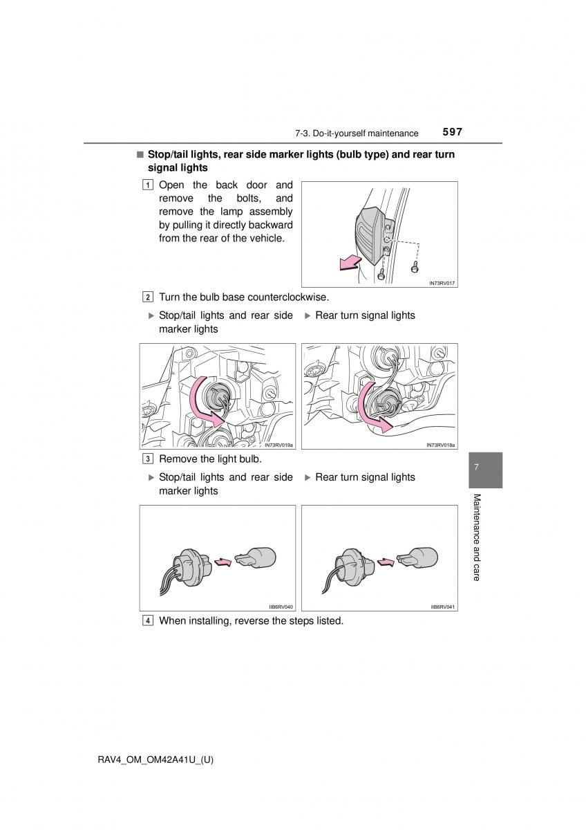 Toyota RAV4 IV 4 owners manual / page 597