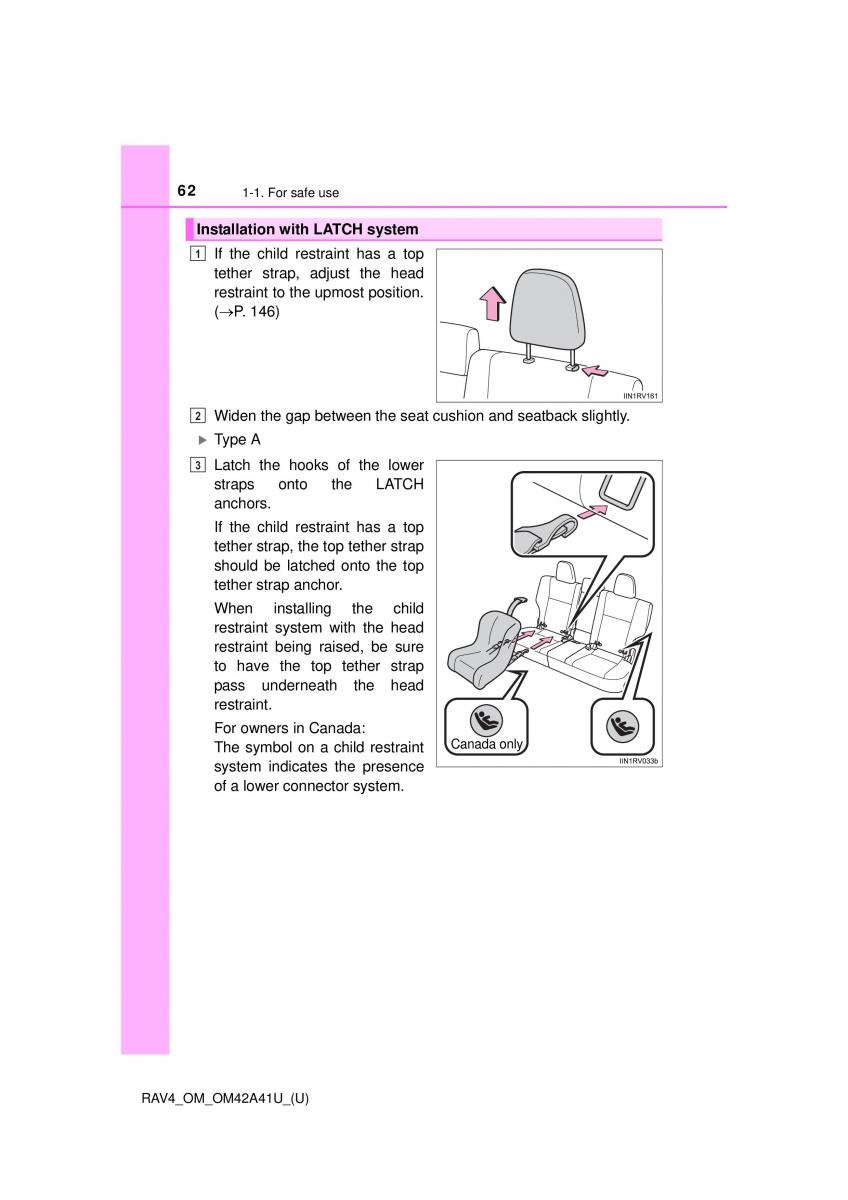 Toyota RAV4 IV 4 owners manual / page 62