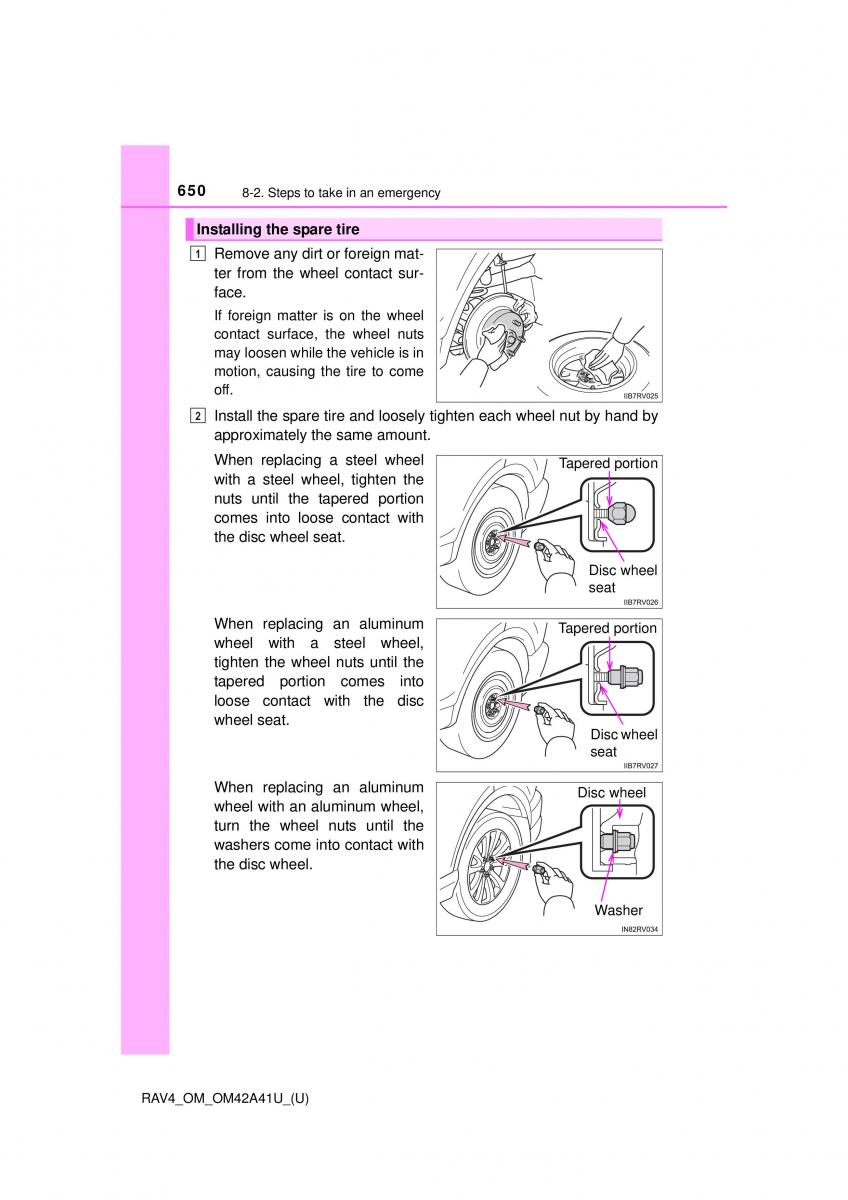 Toyota RAV4 IV 4 owners manual / page 650