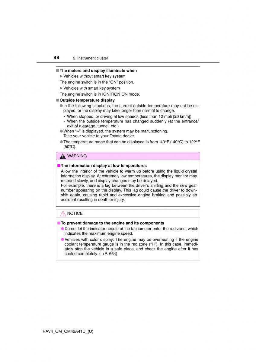 Toyota RAV4 IV 4 owners manual / page 88