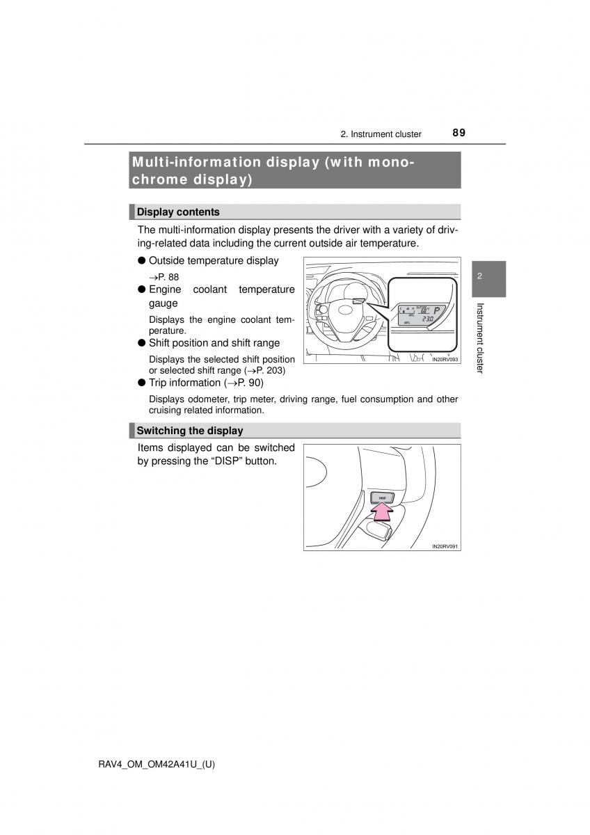 Toyota RAV4 IV 4 owners manual / page 89