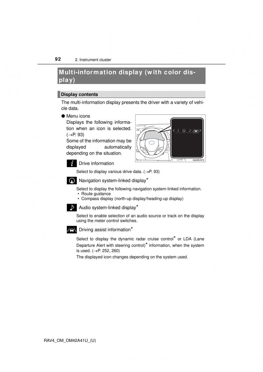 Toyota RAV4 IV 4 owners manual / page 92