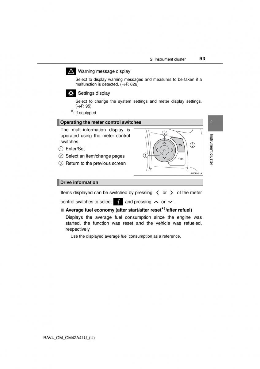 Toyota RAV4 IV 4 owners manual / page 93