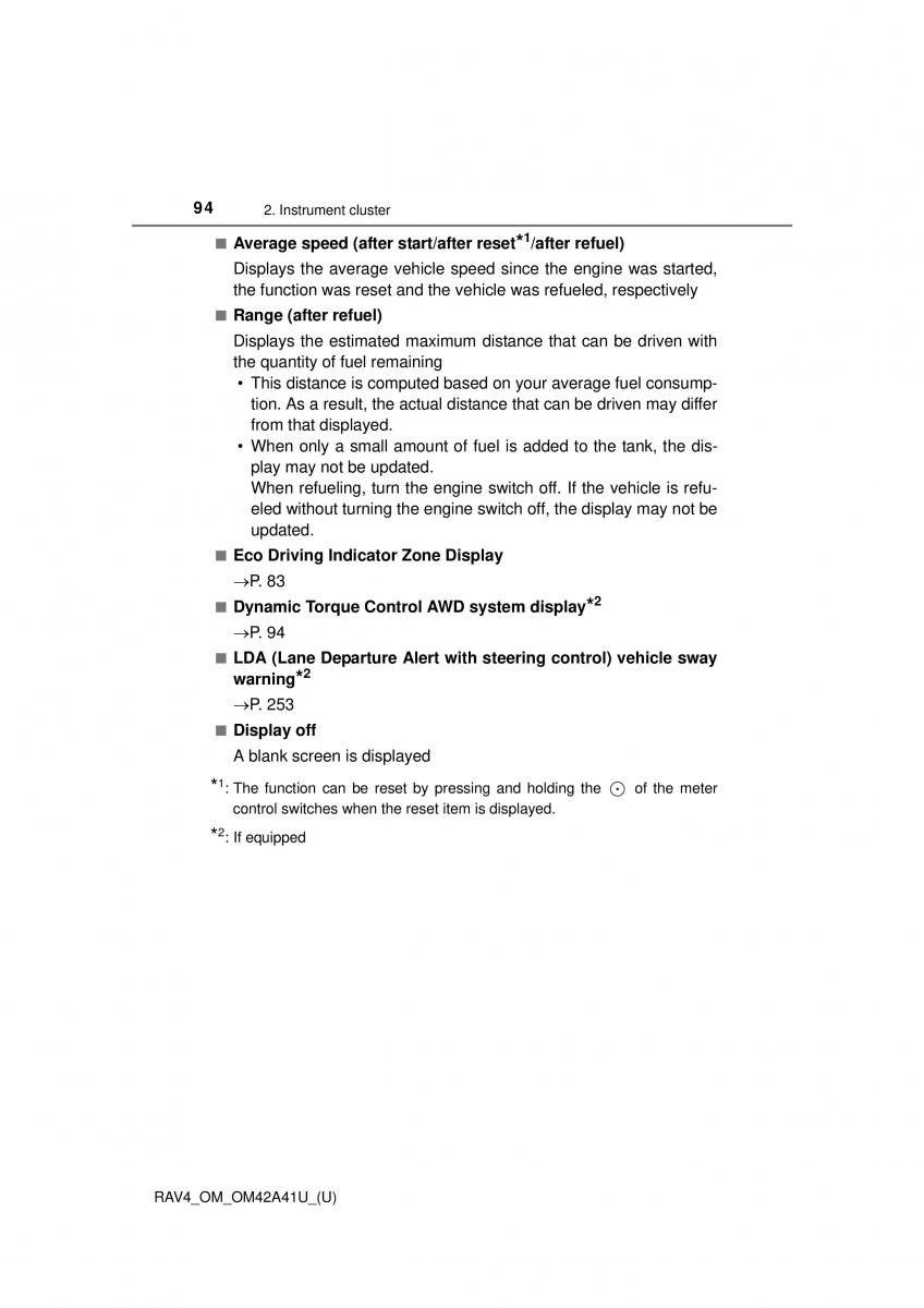 Toyota RAV4 IV 4 owners manual / page 94