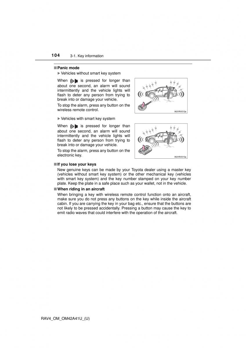 Toyota RAV4 IV 4 owners manual / page 104