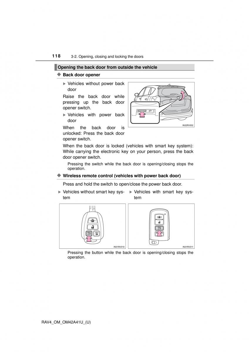 Toyota RAV4 IV 4 owners manual / page 118