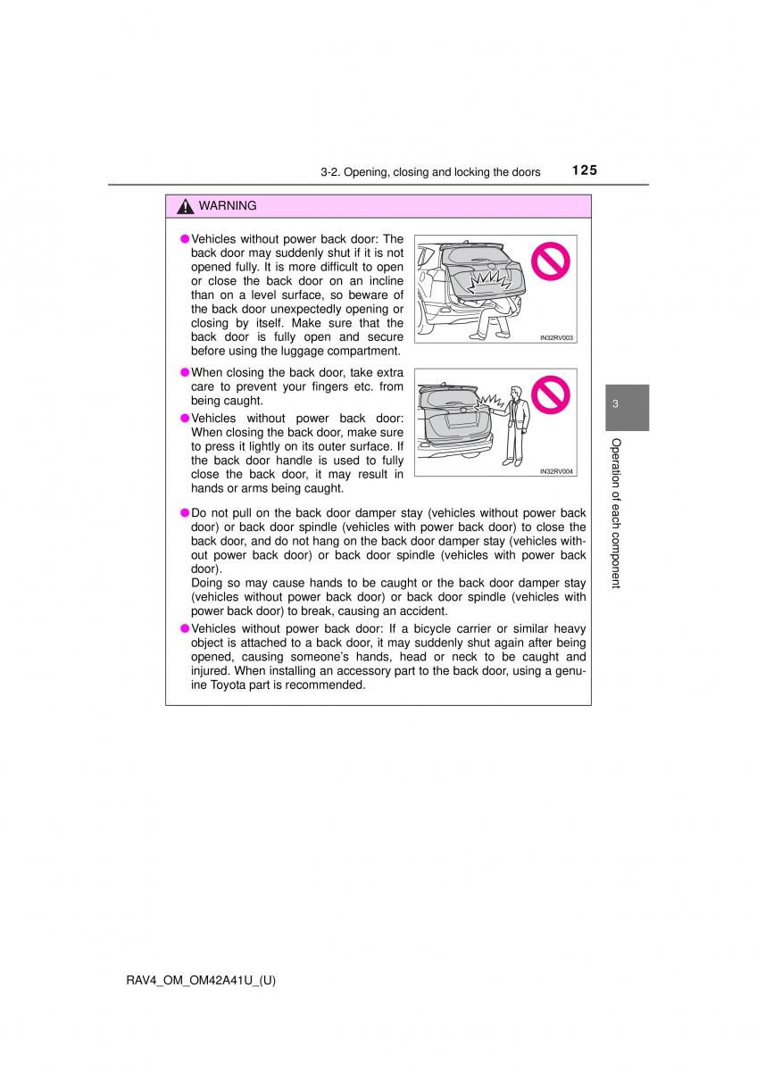 Toyota RAV4 IV 4 owners manual / page 125