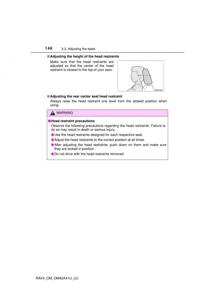 Toyota RAV4 IV 4 owners manual / page 148