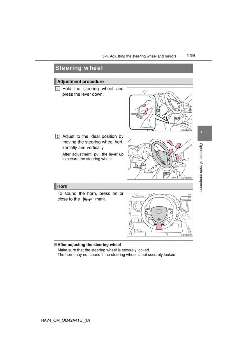 Toyota RAV4 IV 4 owners manual / page 149