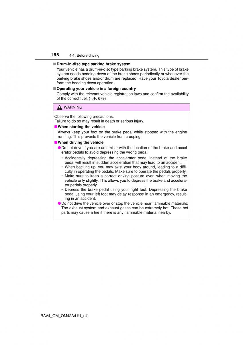 Toyota RAV4 IV 4 owners manual / page 168