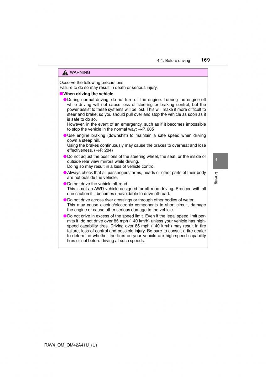 Toyota RAV4 IV 4 owners manual / page 169