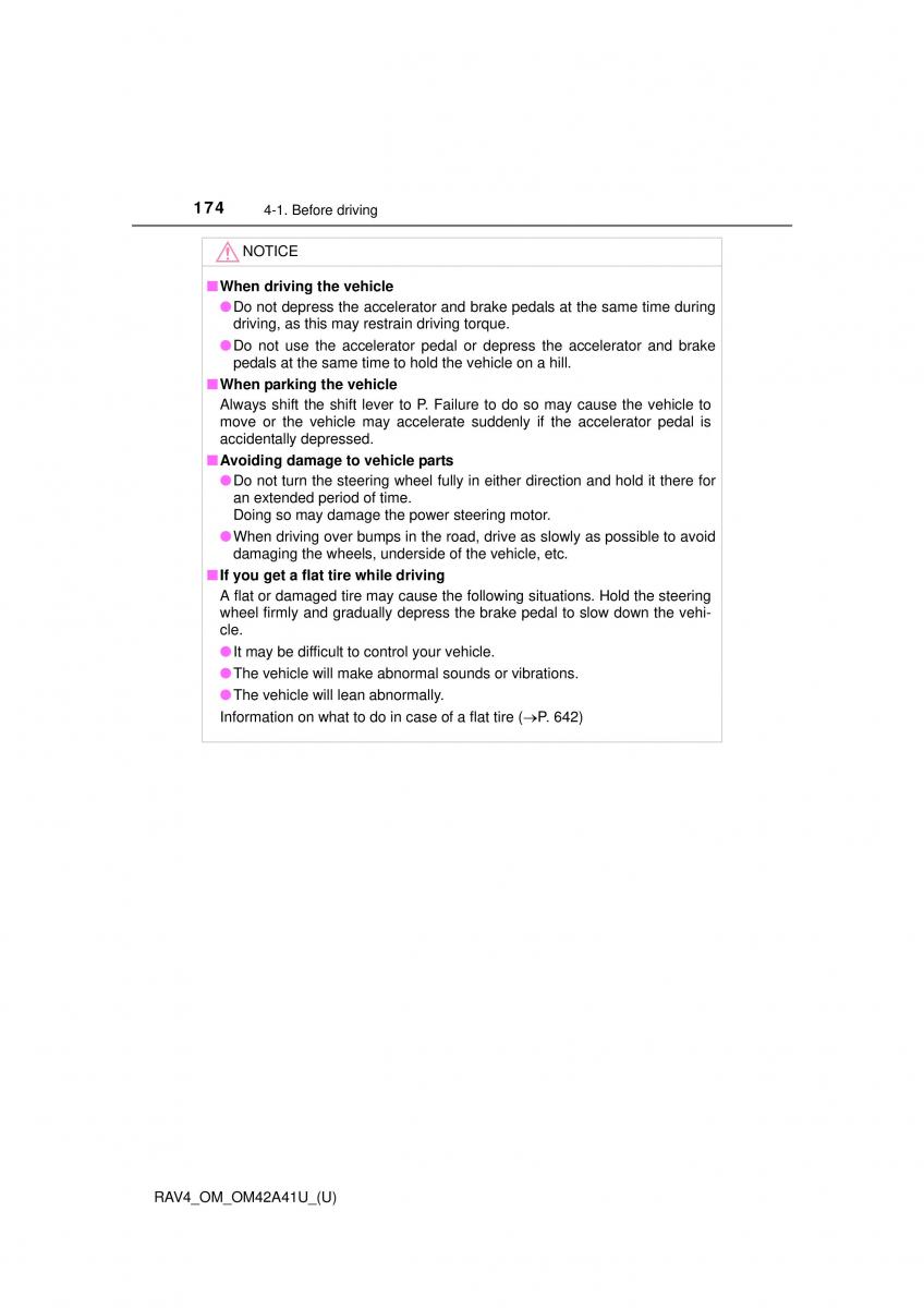 Toyota RAV4 IV 4 owners manual / page 174