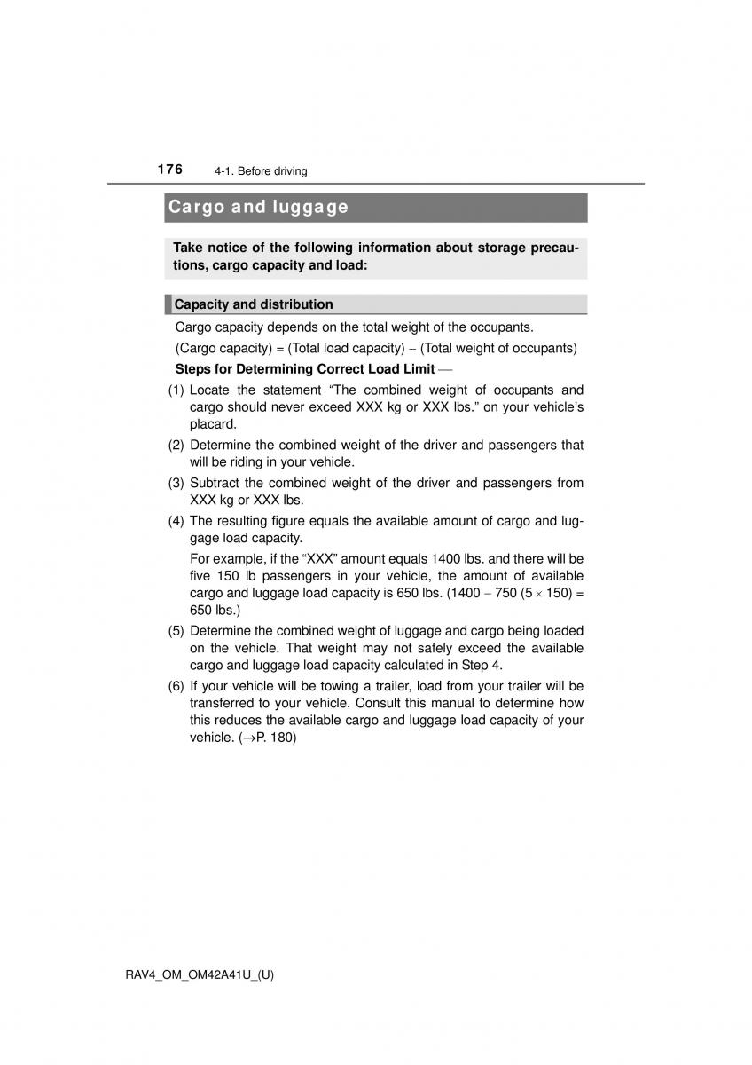 Toyota RAV4 IV 4 owners manual / page 176